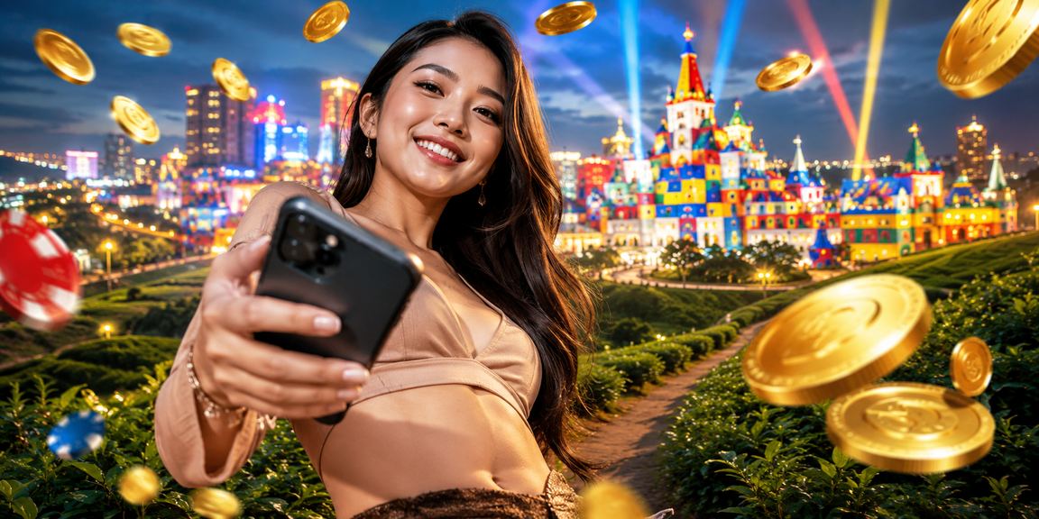 Pemain Malaysia menikmati permainan slot video di telefon mudah alih gemma4